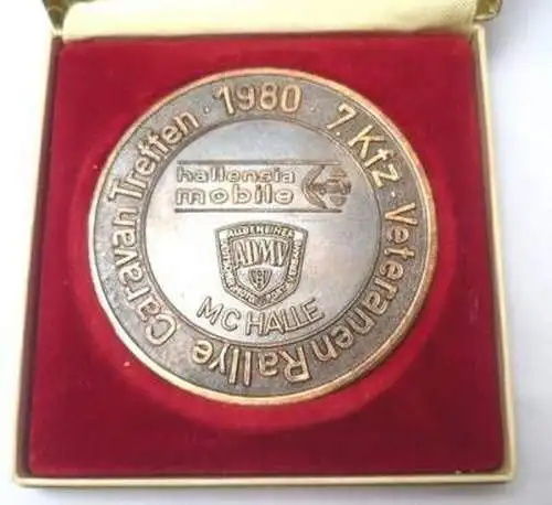 DDR Medaille ADMV 7. KFZ Veteranen Rallye Hallensia 1980