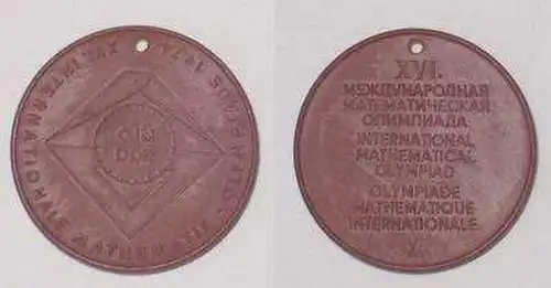 DDR Medaille Porzellan Meißen Mathematik Olympiade 1974