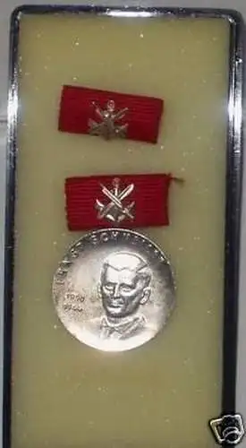 DDR Medaille Ernst Schneller GST Silber im Etui