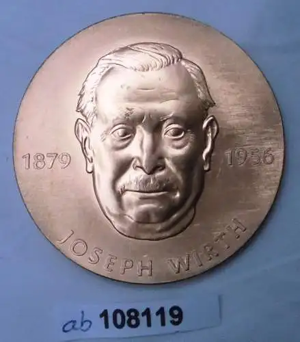 seltene DDR Medaille Joseph Wirth 1879-1956