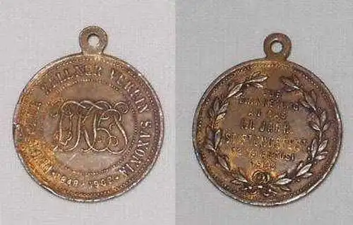 seltene Medaille deutscher Kellner Verein Saxonia 1908