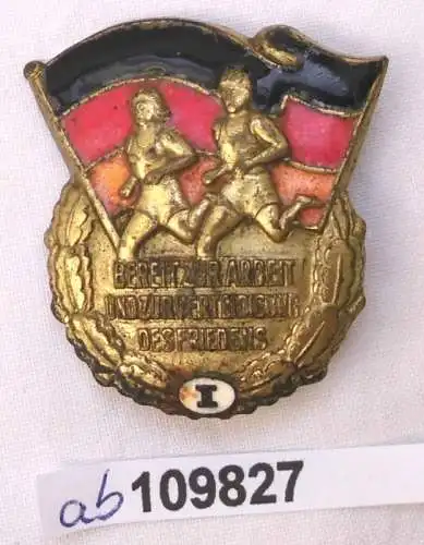 DDR Sportleistungsabzeichen Stufe 1 mit Nummer (109827)