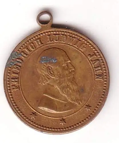 alte Bronze Medaille Turnvater Friedrich Ludwig Jahn um 1900