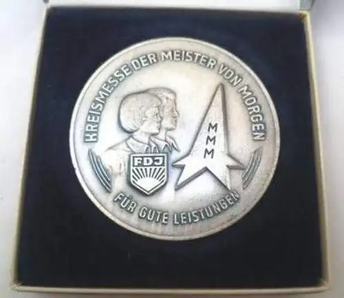 DDR Medaille Kreismesse der Meister von Morgen im Etui