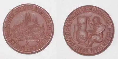 DDR Medaille staatliche Porzellan Manufaktur Meissen