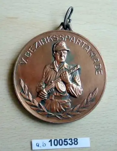 DDR Medaille V. Bezirksspartakiade Leipzig 1972 Kampfgruppe