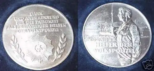 DDR Medaille 25 Jahre Helfer der Volkspolizei im Etui