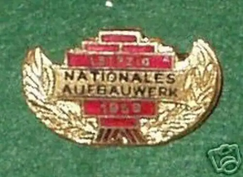 DDR Abzeichen Nationales Aufbauwerk Leipzig 1958 Gold