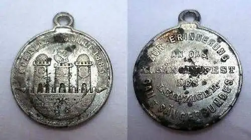 Medaille Leipziger Gausängerbund in Colditz 1885