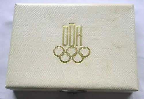 Etui mit 2 DDR Medaillen Förderung des olympischen Gedanken 1974