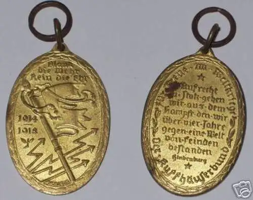 alte Medaille des Kyffhäuserbundes 1914-1918