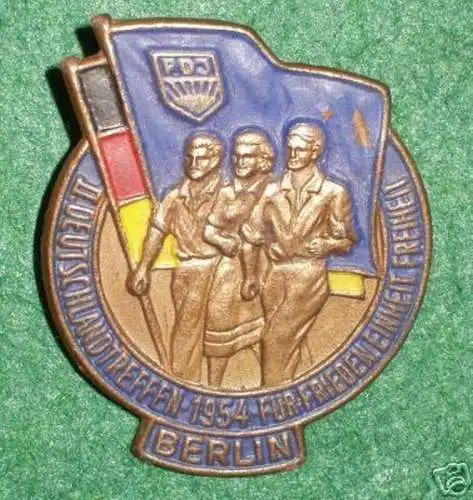 DDR Abzeichen FDJ Deutschlandtreffen Berlin 1954