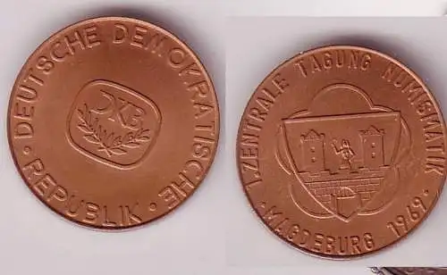 DDR Medaille I. Zentrale Tagung Numismatik Magdeburg 1969