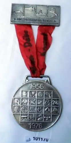 seltene DDR Medaille 20 Jahre ASV Armeesportvereinigung Vorwärts 1956-1976