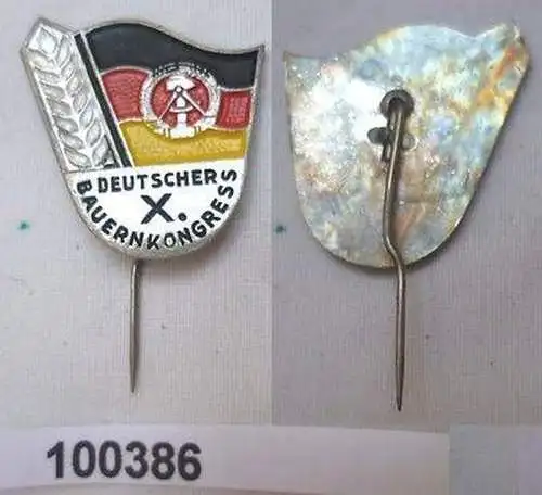 DDR Anstecknadel X. Deutscher Bauernkongress