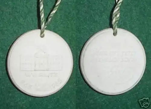 DDR Meißner Porzellan Medaille Wörlitz 965-1965