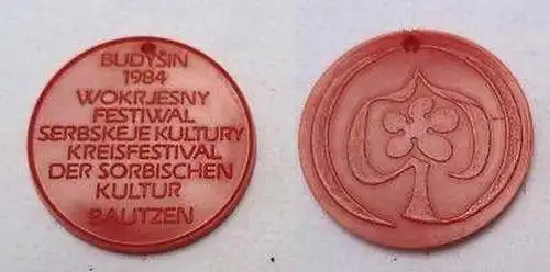 DDR Abzeichen sorbisches Kulturfestival Bautzen 1984