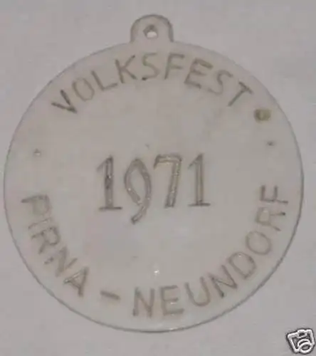 DDR Plakette Volksfest Pirna Neundorf 1971