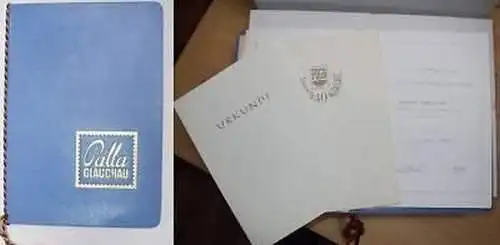 Urkundenmappe VEB Textilwerke Palla Glauchau um 1970