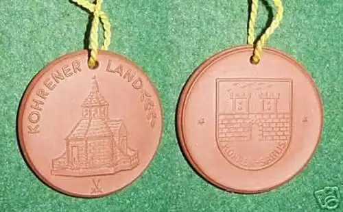 DDR Meißner Porzellan Medaille Kohrener Land um 1970