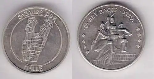 DDR Medaille 30 Jahre DDR Denkmal Halle an der Saale