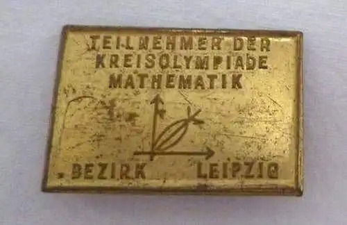 DDR Abzeichen Mathematik Olympiade Bezirk Leipzig