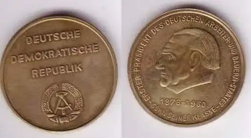 Medaille Wilhelm Pieck 1876-1960 Sohn seiner Klasse