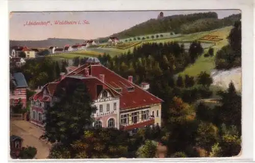 20241 Feldpost Ak "Lindenhof" Waldheim in Sa. 1918