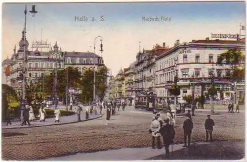 19681 Feldpost Ak Halle a.S. Riebeck Platz 1917