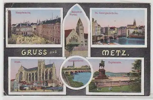 54453 Feldpost Ak Gruß aus Metz in Lotringen 1916