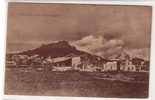 55131 Feldpost Ak Hattonville mit Hattonchatel in Lothringen 1. Weltkrieg 1918
