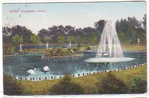 18741 Feldpost Ak Posen Zoologischer Garten 1915