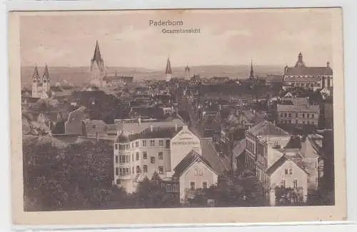 47883 Feldpost Ak Paderborn Gesamtansicht 1917