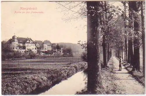 21205 Feldpost Ak Königsbrück Promenade 1916