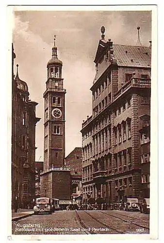 03568 Feldpost Ak Augsburg Rathaus und Perlach 1940