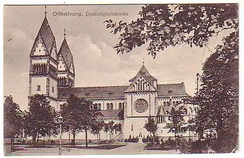 08649 Feldpost Ak Offenburg Dreifaltigkeitskirche 1916