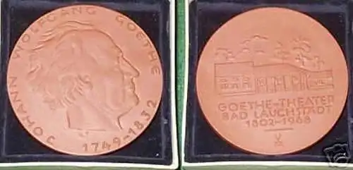 DDR Porzellanmedaille Goethe Theater Bad Lauchstädt