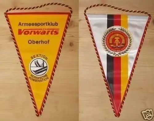 DDR Wimpel Armeesportklub Vorwärts Oberhof Skisport