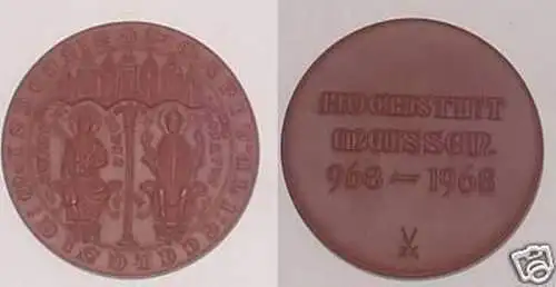 DDR Porzellan Medaille Hochstift Meißen 968-1968