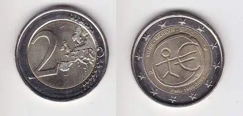 2 Euro Bi-Metall Münze Belgien 2009 europäische Währungsunion EMU (167424)