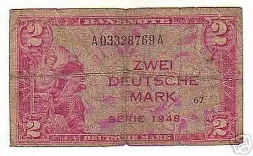 2 Mark Banknote Bank deutscher Länder 1948