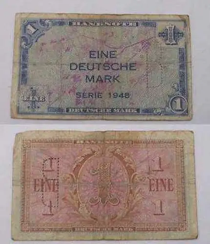 Banknote 1 Mark Bank deutscher Länder 1948 BPervoration