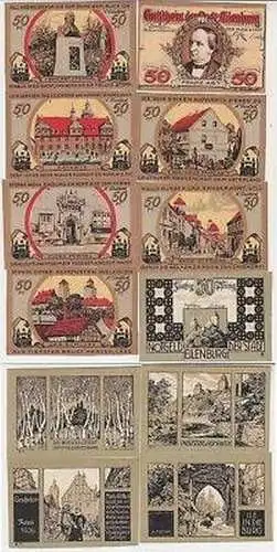 12 Banknoten Notgeld Stadt Eilenburg 1921