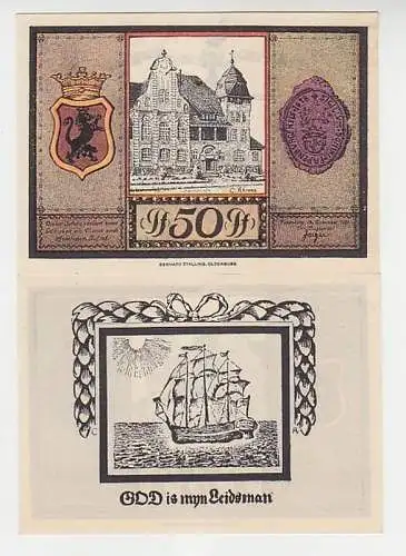 4 Banknoten Notgeld Glauchau Arbeitsgemeinschaft vom Deutschen Schutzbund um1921