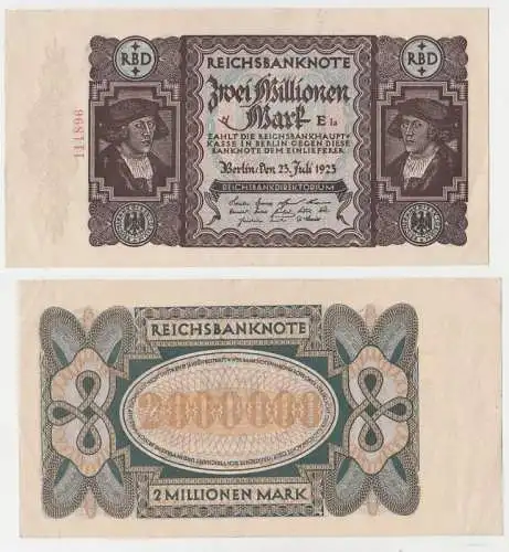 2 Millionen Mark Banknote Inflation 23.7.1923 Rosenberg Nr.89a (111277)