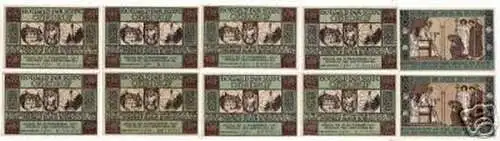 10 Banknoten Notgeld der Stadt Ohrdruf 1921