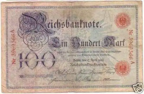 Banknote 100 Mark Deutsches Kaiserreich 1903