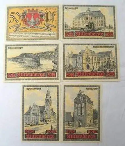 6 Banknoten Notgeld der Stadt Wittenberge um 1921