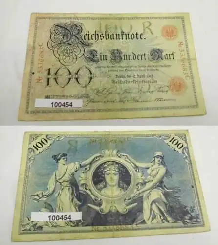 seltene Banknote 100 Mark 17. April 1903 Deutsches Kaiserreich