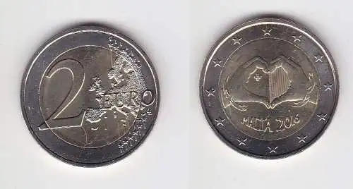 2 Euro Münze Malta von Kindern mit Solidarität Liebe 2016 Münzzeichen (167413)